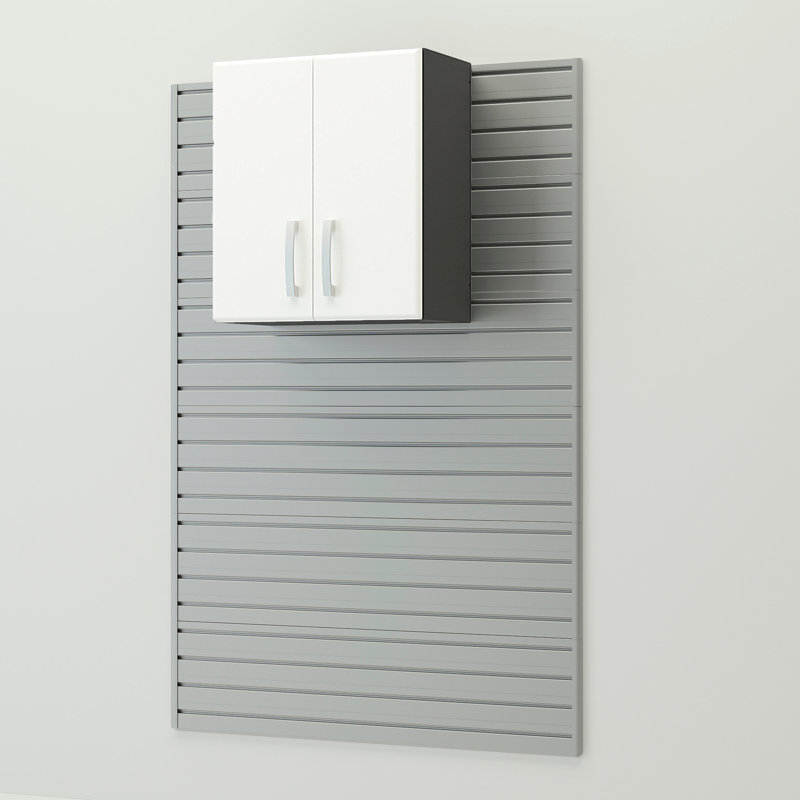 Flow Wall 4 Piece Deluxe Workstation, Silver/White