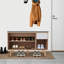 Banc en MDF pour chaussures avec étagère de rangement et porte-chaussures