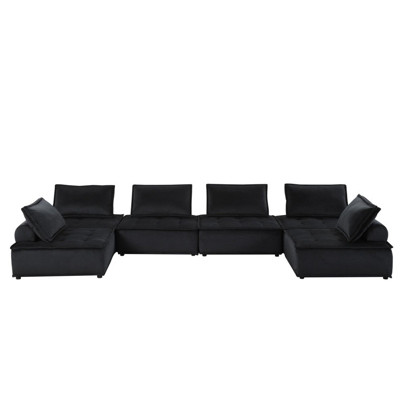 Canapé modulaire en U 6 places Velvet