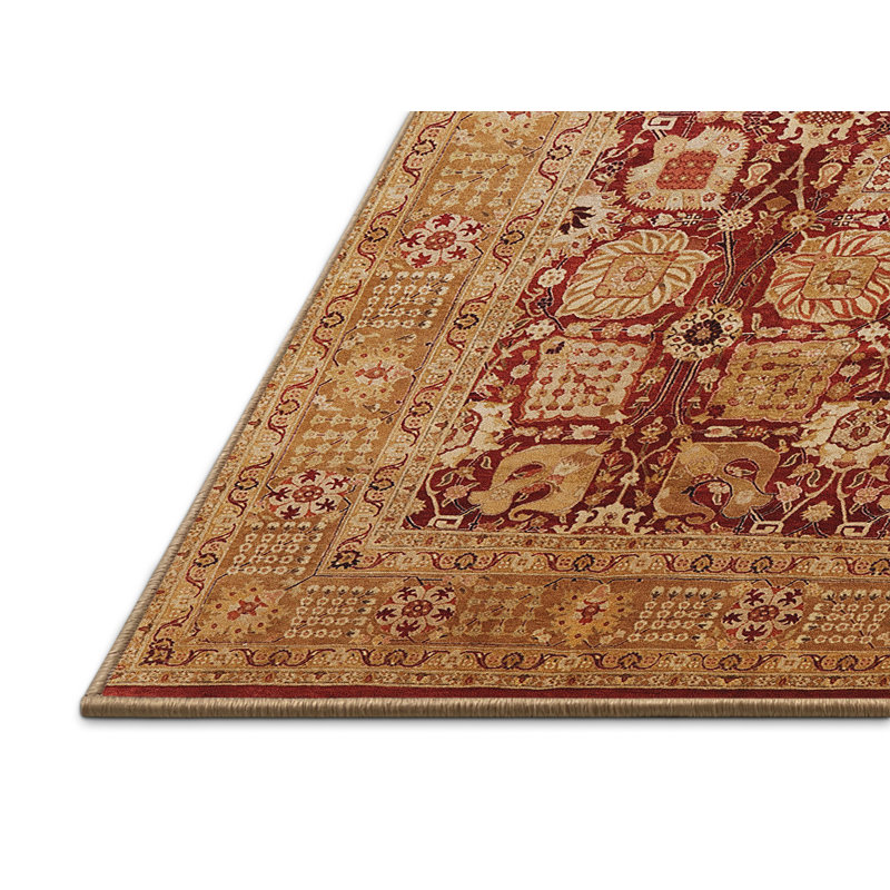 Tapis oriental brun / rouge Sweni, Rectangle 6 pi x 9 pi
