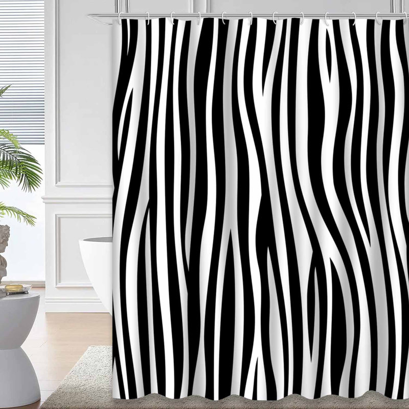 Rideau de douche Zebra, L 72 po x l 72 po