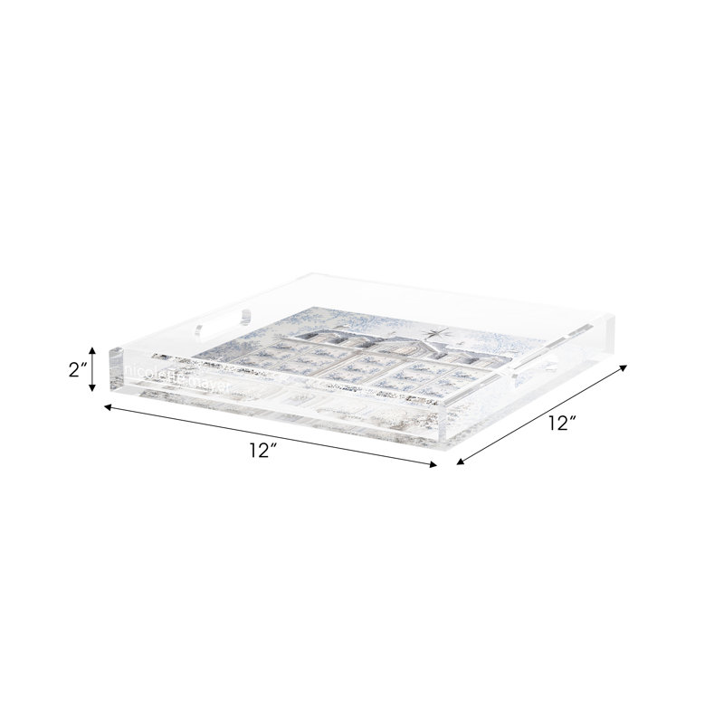 Square Decorative Tray, 12"W x 12"D