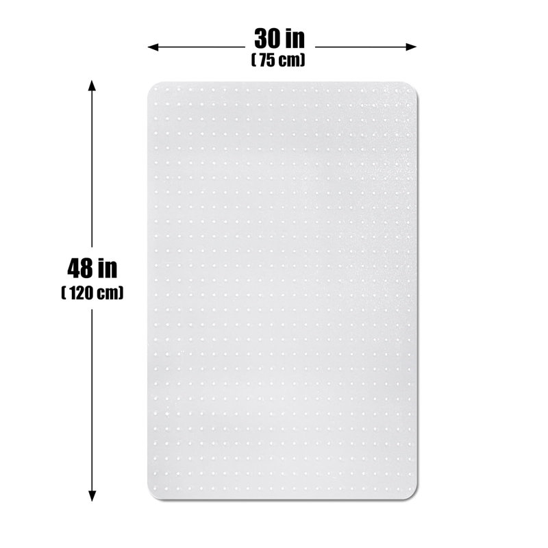Tapis de chaise rectangulaire à poils courts