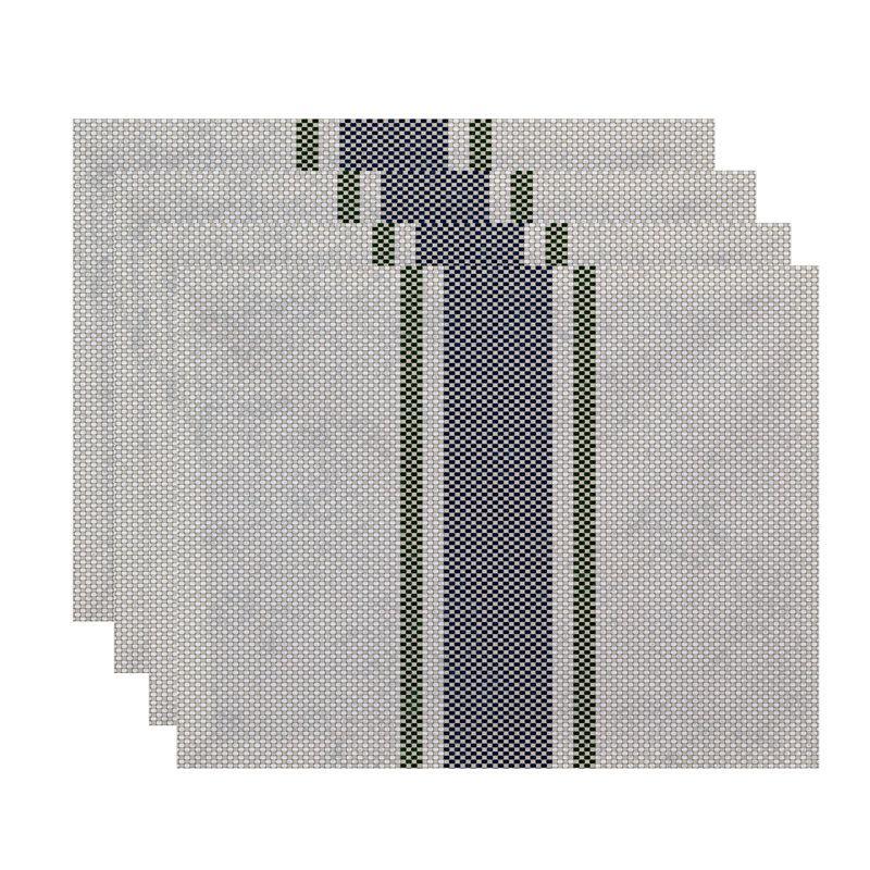 Ensemble de napperons 4 pièces Jayapura, Bleu marine