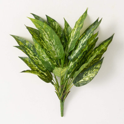Artificial Aglaonema Bush 20"H; Green