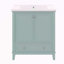 Ensemble de meuble-lavabo 30 po avec lavabo, armoire de salle de bain multifonctionnelle avec portes et tiroir, structure solide et panneau de fibres à densité moyenne-270813982