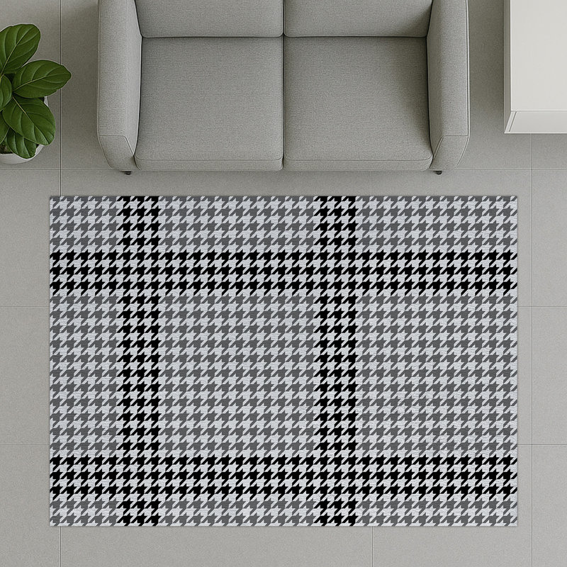 Geometric Area Rug, Runner 70 x 140 cm