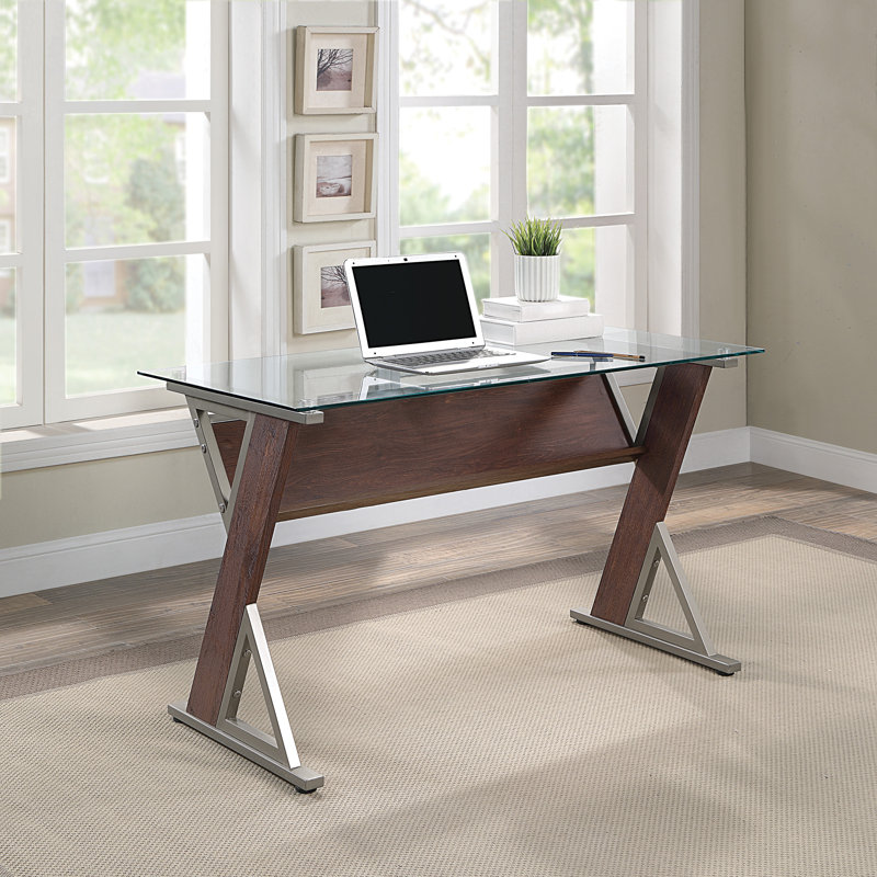 Modern Glass Steel Writing Desk