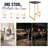 LeisureMod Quincy Leather Bar Stool, Quilted PU Leather Barstool with Metal Sled Base, Built-In Footrest, Diamond Stitching & Anti-Scratch Glides for Kitchen, Home Bar & Counter Seating-982494224-970406937-899541521