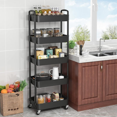 Plastic Rolling Utility Cart with