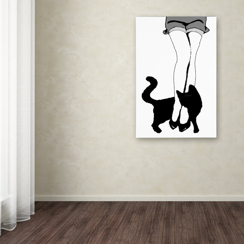 Jadaya «Black Cat» par Color Bakery, impression sur toile tendue, H 47 po x l 30 po x P 2 po