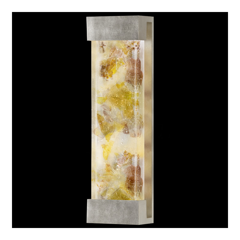 Crystal Bakehouse 2 - Light Outdoor Flush Mount, 24" H x 7" W, Silver, Clear