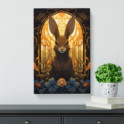Rabbit Nouveau - No Frame Print