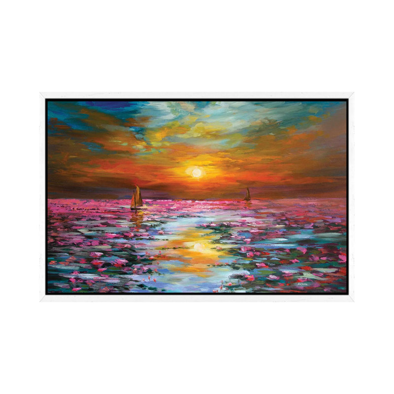 Inner Peace by Leon Devenice - Print on Canvas, White Floater Frame, 101.6 cm H x 66.04 cm W