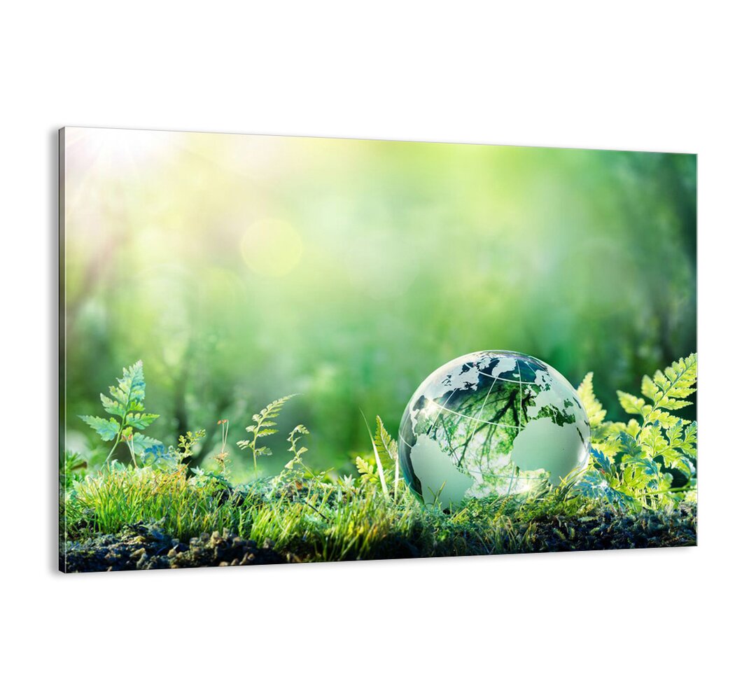 Leinwandbild - Grafikdruck „Green Planet”