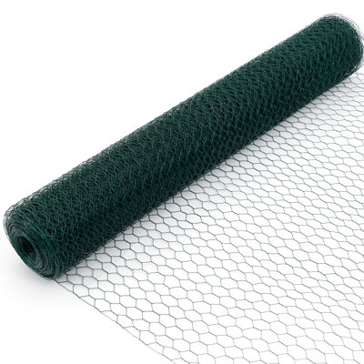 60M Galvanized Chicken Wire, Outdoor Garden Use, Dark , Rust, 1.57In X 1In Mesh, Long-Lasting Fence, Rust Poultry Netting, Strong Material