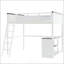 Grand lit mezzanine avec bureau