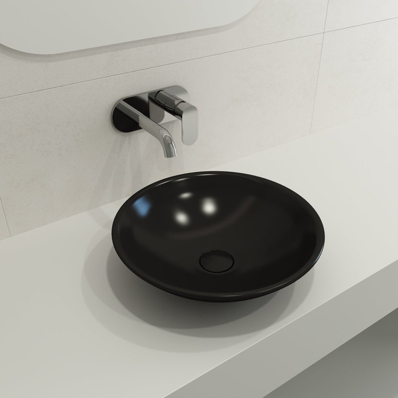 Venezia Bathroom Sink, Matte Black