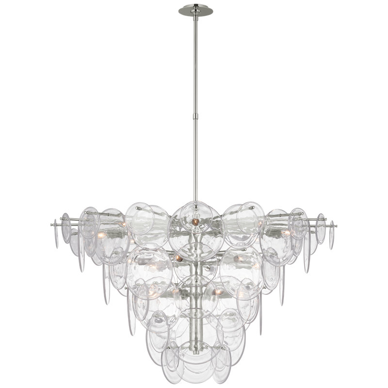 Loire 20 - Light Chandelier, Polished Nickel