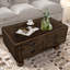 Table basse rectangulaire en bois massif pour le salon, table basse antique de 40 pouces avec 4 tiroirs-114232941