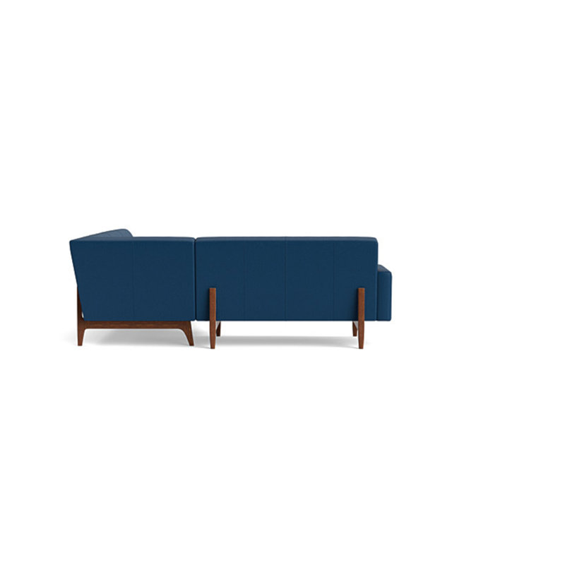Tyler Sectional, Right Hand Facing, Leather - Deep Blue