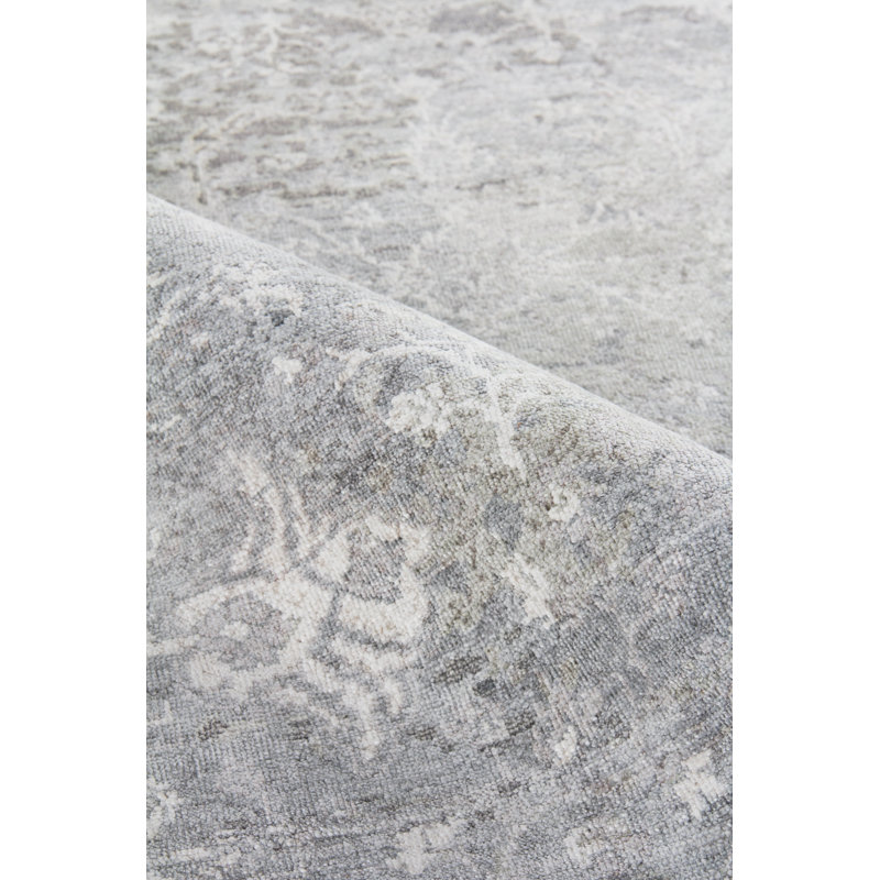 Hand Knotted Silk Abstract Area Rug, Rectangle 12' x 15'