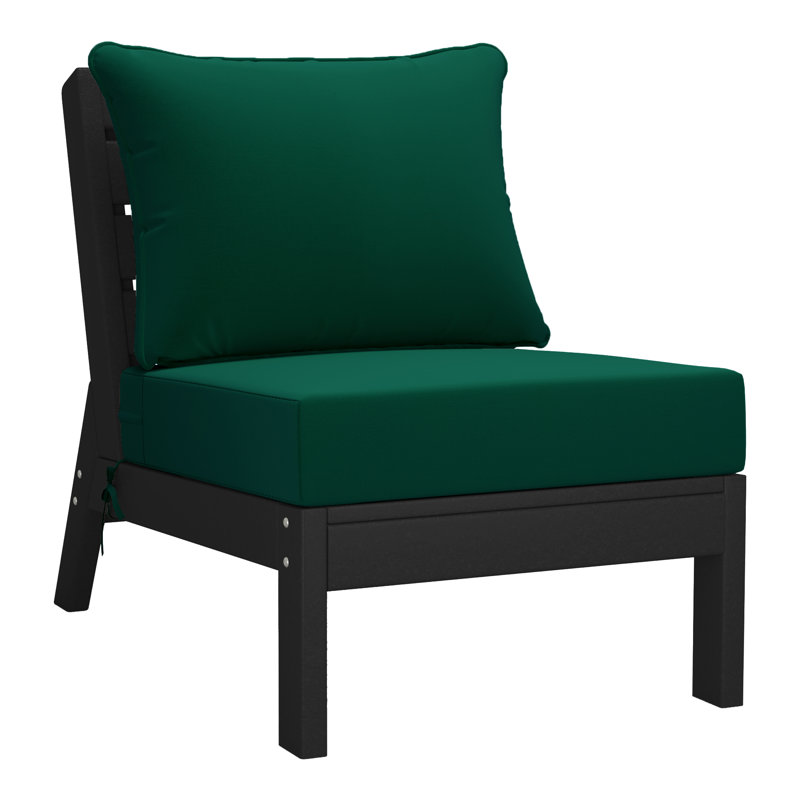 3-Piece Deep Seating Set With Cushions, Black, Green