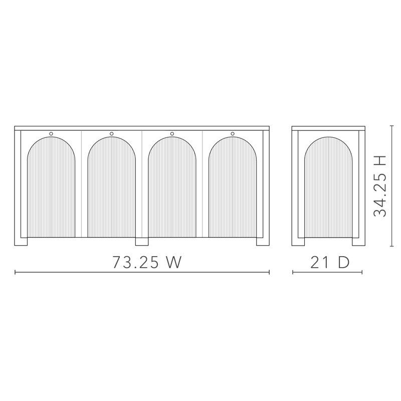 Arcadia 73.5'' W Sideboard