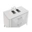2-Drawer Nightstand With Dual USB Port, White High Gloss