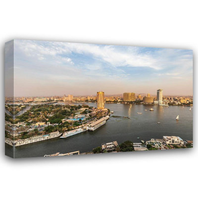 Wilson, Emily Gallery Canvas Art: Africa, Egypt Cairo View of downtown Cairo and the Nile River