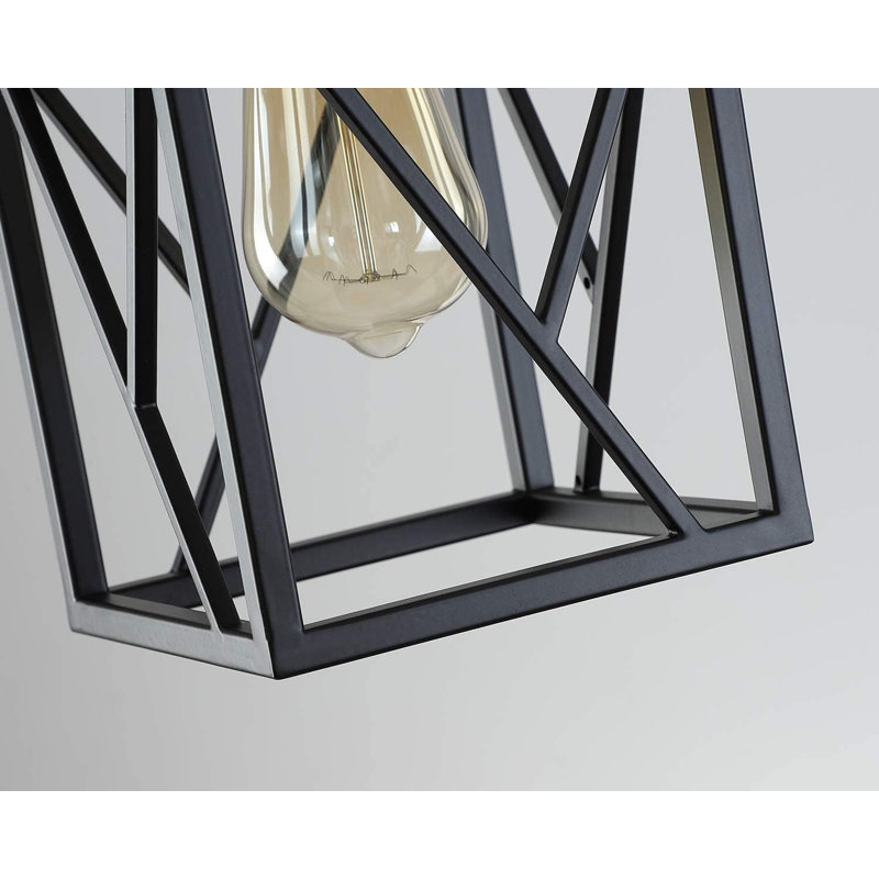 Luminaire suspendu pour îlot de cuisine à 1 lumière DEL noir mat Yazmeen