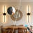 Wireless Rechargeable Wall Sconce Set Of 2, 8000Mah Battery Operated Dimmable Wall Light With Remote Control, 3000-6000K Color Temperature, 350° Rotation For Living Room And Bedroom