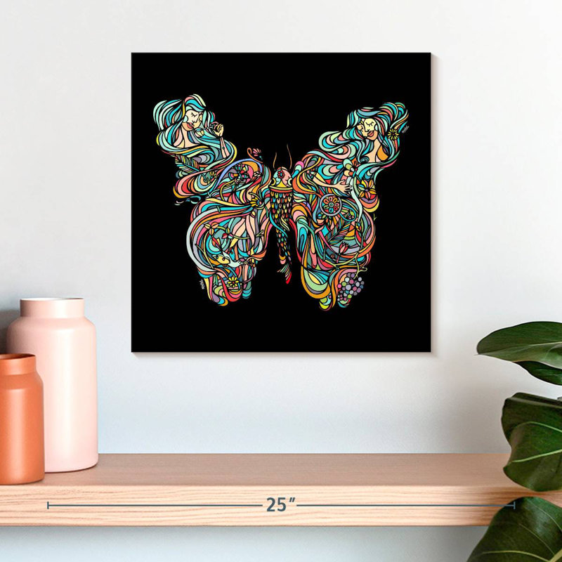 Brampt Vibrant Butterfly, 16" H x 16" W