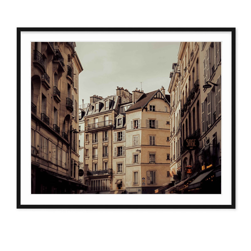 Saint Germain, Paris- Picture Frame Photograph On Paper, 29.5" H x 35.5" W, Black