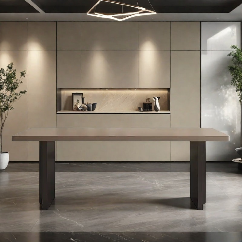 Thickened high-end dining table, 29.5"H x 86.6"L x 31.4"W