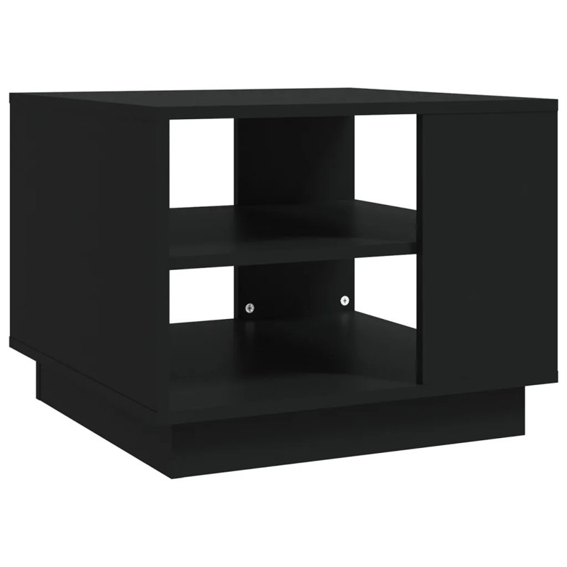 Coffee Table 55x55x43 cm Engineered Wood, Black