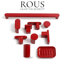 Poignée de meuble en L Art Deco par ROUS Hardware, aluminium massif, finition mate, rose (rouge)-111448641