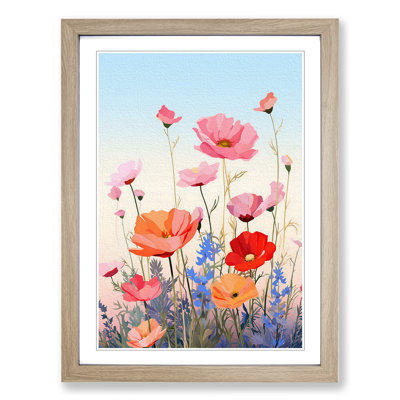 Wildflowers Minimalism Art - Framed Print