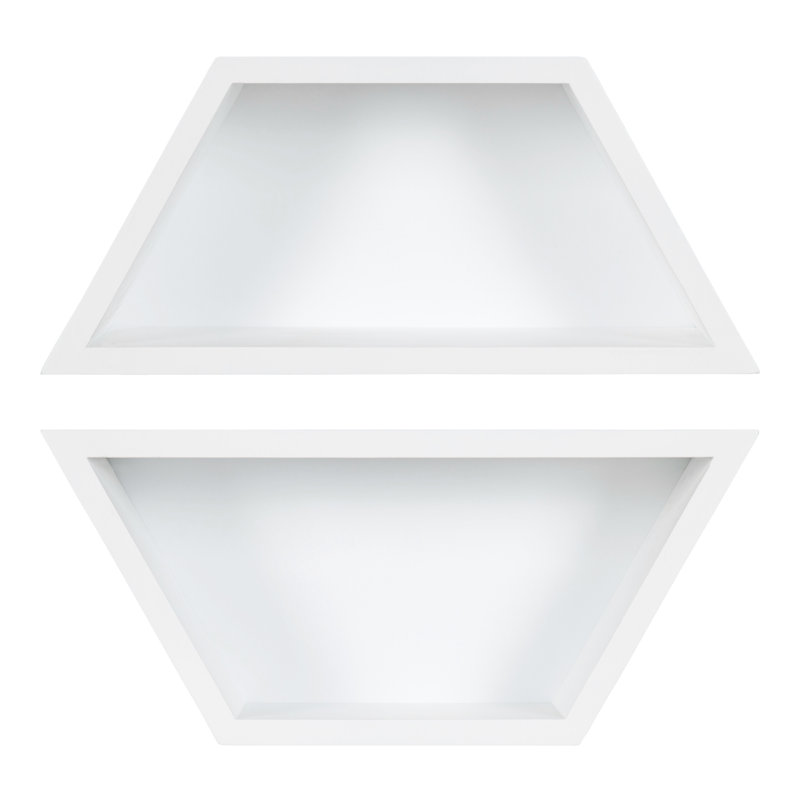 Ensemble de tablettes murales Camellia, Blanc