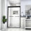 Cabine de douche noire mate l 48 po x H 76 po - Porte coulissante double contemporaine avec verre trempé et option de réglage mural