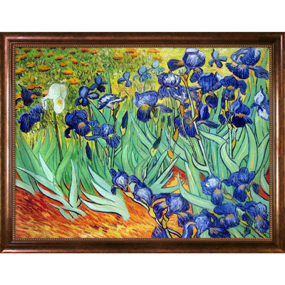 « irises » par vincent van gogh, peinture encadrée