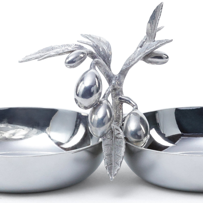 St. Anton Pewter Double Condiment Set