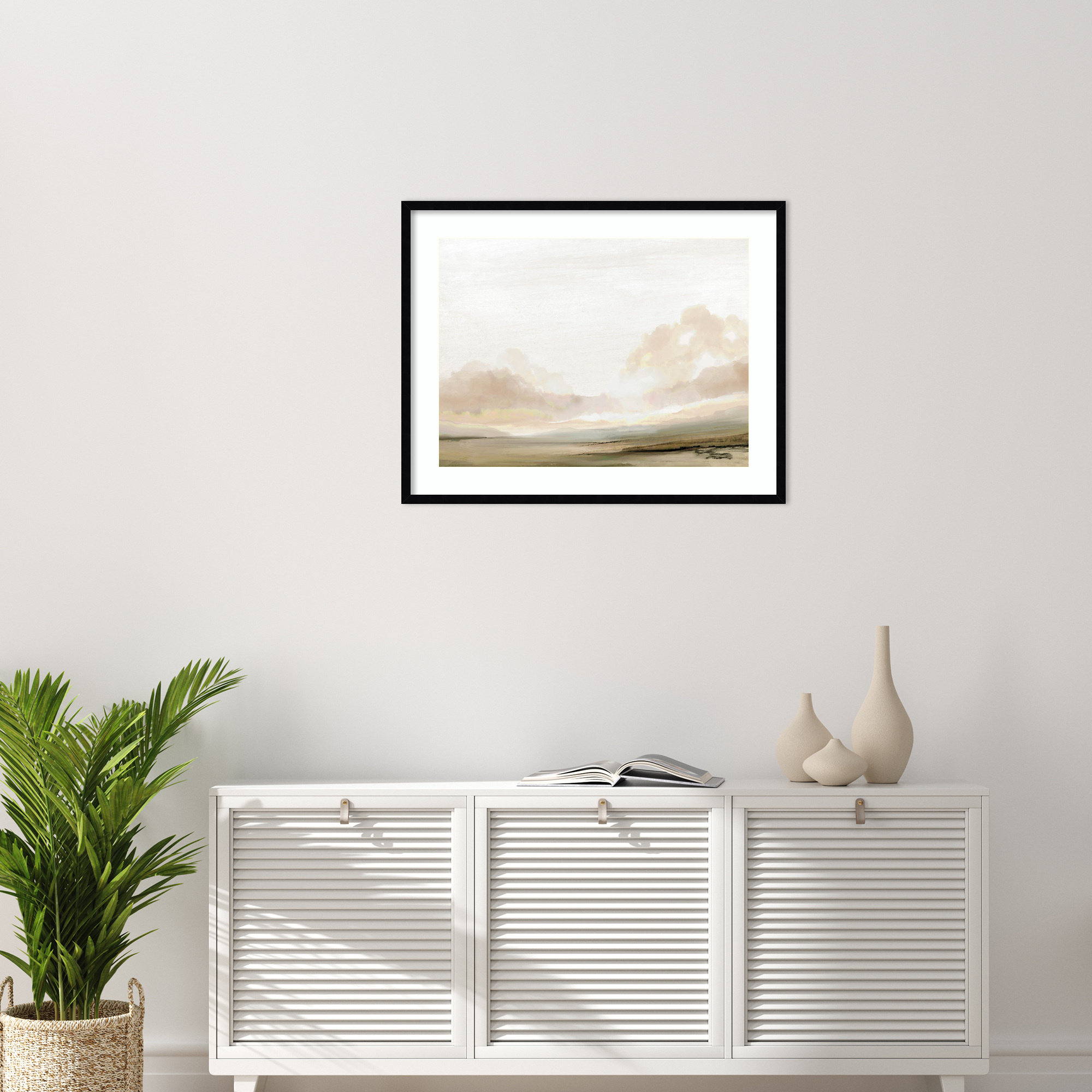 Southern Landscape by Dan Hobday, Black, 26" H x 33" W x 1" D
