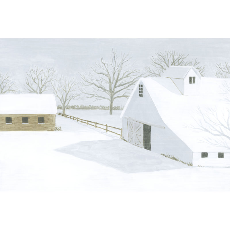 Whiteout Farm II by Grace Popp - Print on Canvas, 61 cm H x 91 cm W, Wrapped Canvas