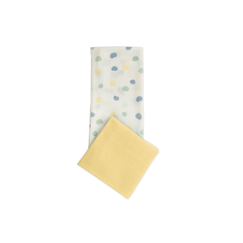 Ensemble de serviettes de bain souples et absorbantes (2 pièces), jaune, 39,4 po x 39,4 po | 100% coton, lavable à la machine à 104 ° F | Parfait pour les nouveau-nés, doux pour la peau, idéal pour le bain et l'utilisation quotidienne, confortable et sécuritaire