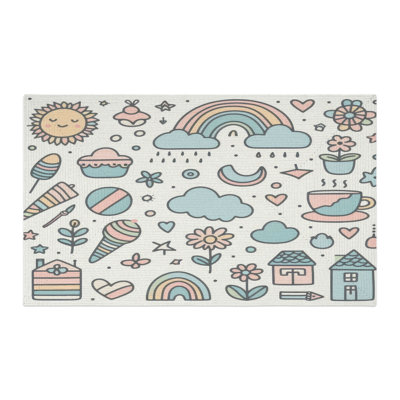 Tapis tressé Light Line Doodles