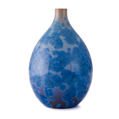 Crystalline Handmade Stoneware Table Vase
