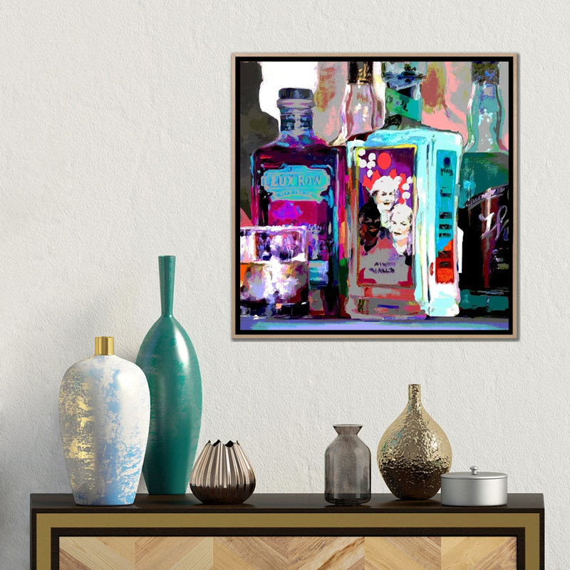 Bright Bourbon Crop 1 Piece Wall Art on Canvas, 45.72 cm H x 45.72cm W x 4.445cm D, Classic Wood