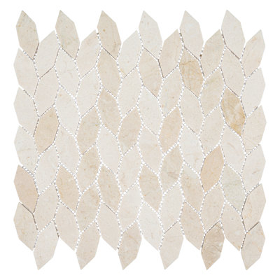 Channing x 2,5 po Carreau de mosaïque allongé aspect pierre aspect marbre poli naturel pour mur et plancher