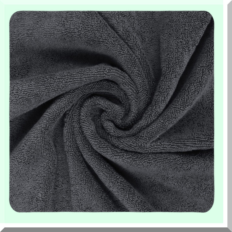 UltraSoft QuickDry Cotton Bath Set - 4 Pack, 27x54 Inches, 600GSM, Lightweight & Highly Absorbent, Perfect for Daily Use (Grey)